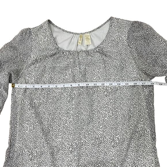 White Polka Dotted Long Sleeve Blouse by Japna - Picture 2 of 7